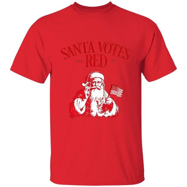 Santa Votes Red Since 1776 Christmas Shirt - Image 4
