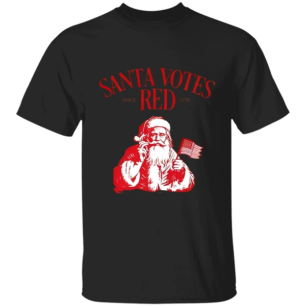 Santa Votes Red Since 1776 Christmas Shirt - Image 7