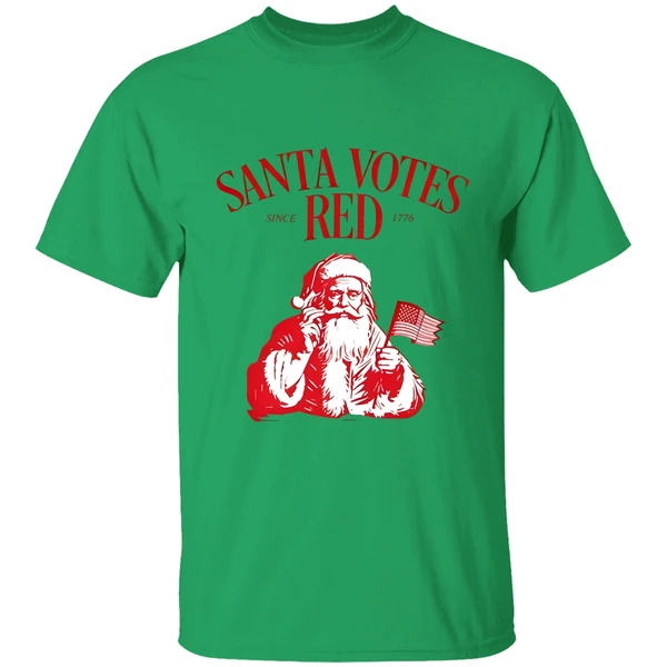 Santa Votes Red Since 1776 Christmas Shirt - Image 8