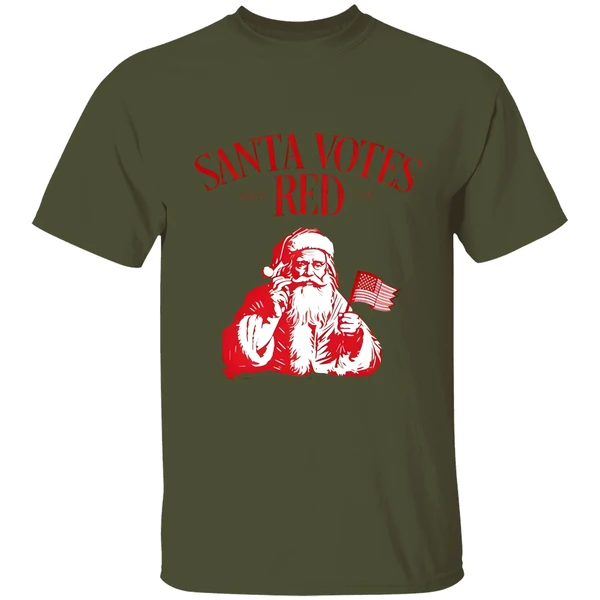 Santa Votes Red Since 1776 Christmas Shirt - Image 9