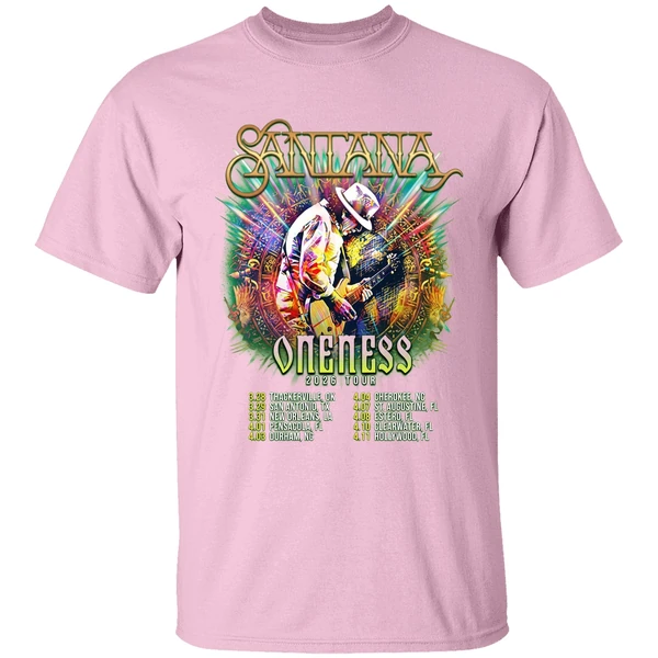 santana oneness usa tour 2026 shirt lightpink