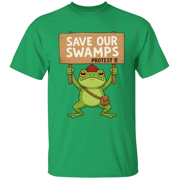 Save Our Swamps Protest Frog Portland Shirt - Image 8