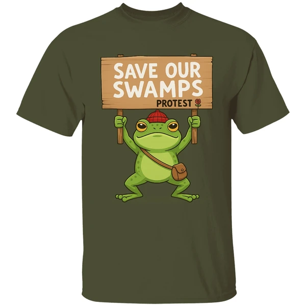 Save Our Swamps Protest Frog Portland Shirt - Image 3
