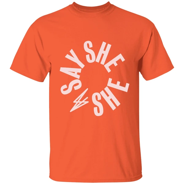 say she she classic merch shirt orange