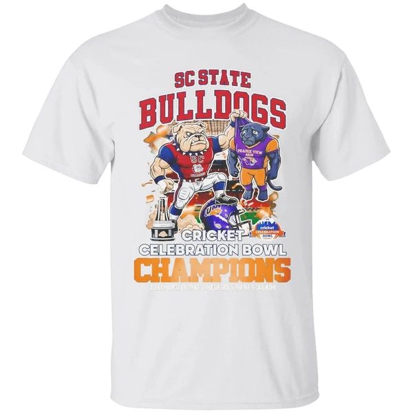 Sc State Bulldogs 2025 Cricket Celebration Bowl Champions Mascot Shirt