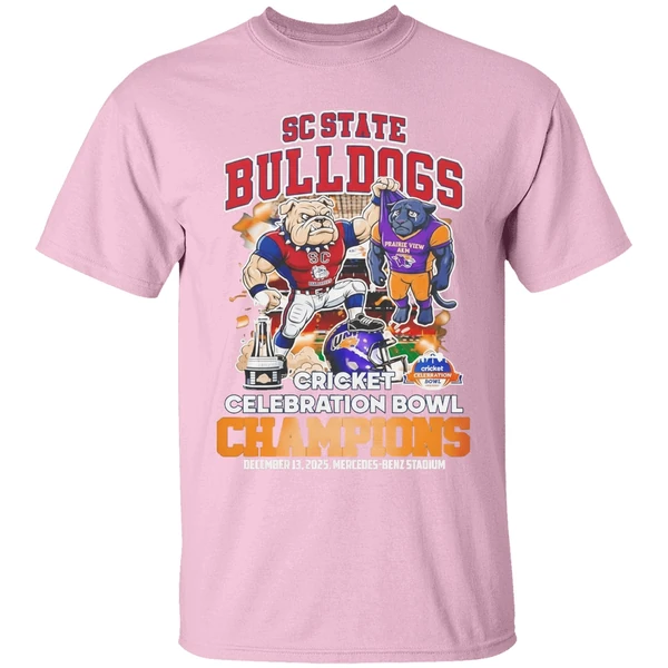 Sc State Bulldogs 2025 Cricket Celebration Bowl Champions Mascot Shirt - Image 2