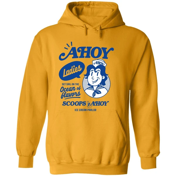 Scoops Ahoy Set Sail On The Ocean Of Flavors Stranger Things Hoodie