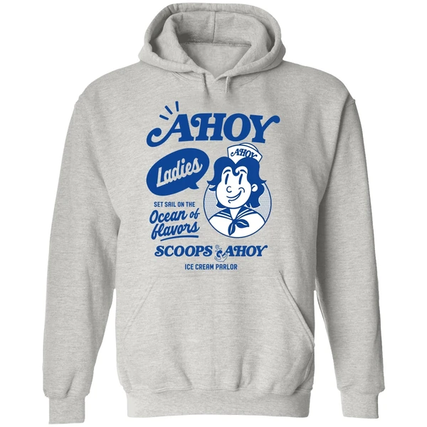 Scoops Ahoy Set Sail On The Ocean Of Flavors Stranger Things Hoodie - Image 9