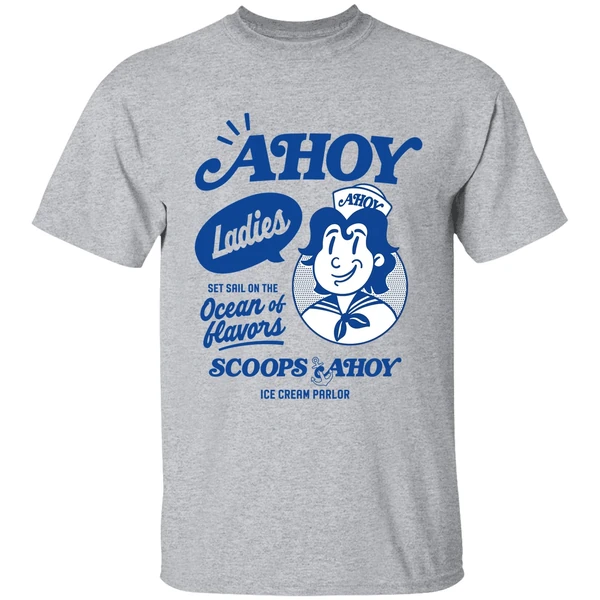 scoops ahoy set sail on the ocean of flavors stranger things shirt sportgrey