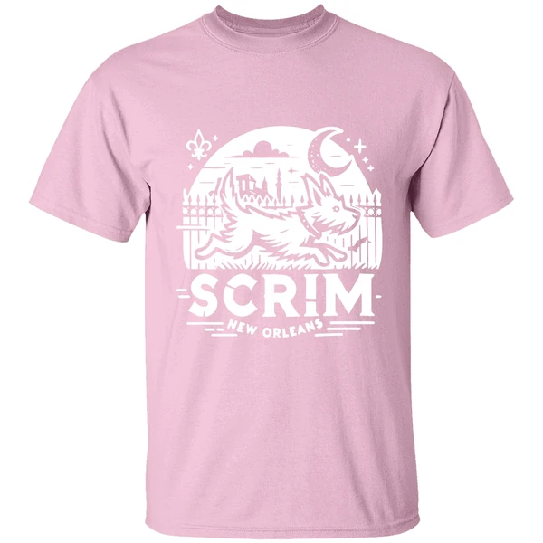 scrim new orleans houdini hound live free or bark trying shirt lightpink