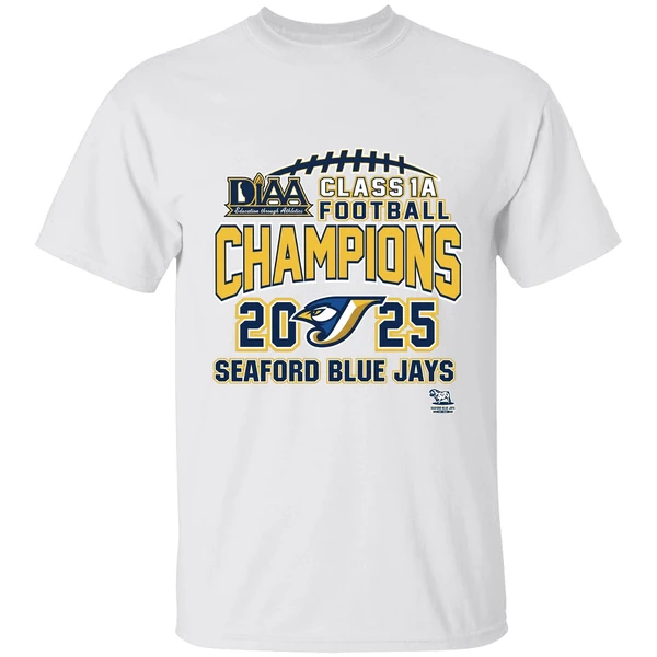 Seaford Blue Jays 2025 Diaa Class 1a Football Champions Shirt
