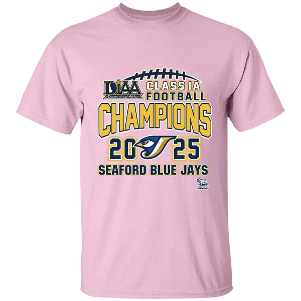 Seaford Blue Jays 2025 Diaa Class 1a Football Champions Shirt - Image 2