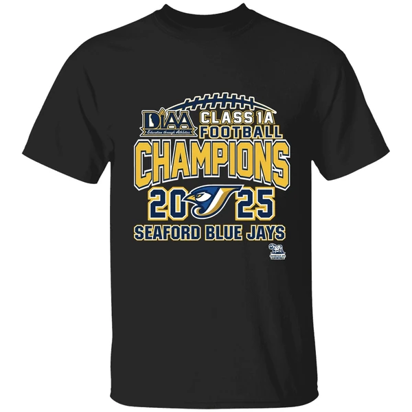 Seaford Blue Jays 2025 Diaa Class 1a Football Champions Shirt - Image 7