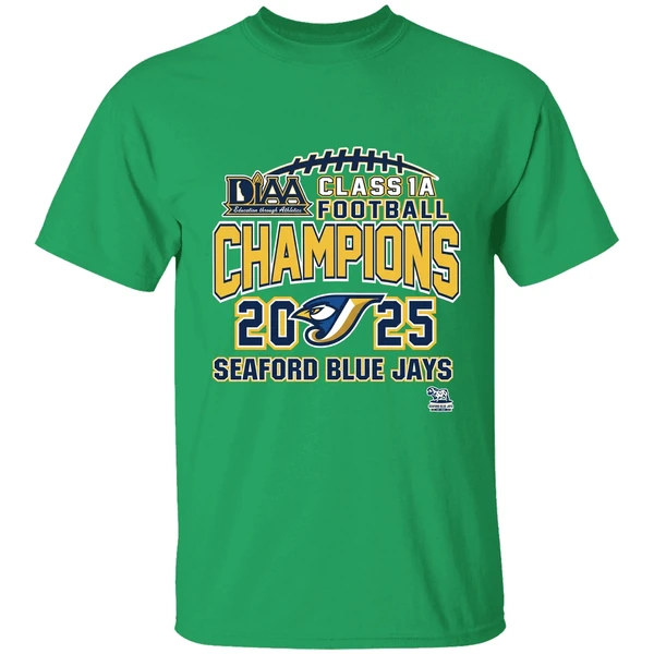 Seaford Blue Jays 2025 Diaa Class 1a Football Champions Shirt - Image 8