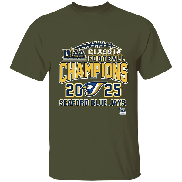 Seaford Blue Jays 2025 Diaa Class 1a Football Champions Shirt - Image 9