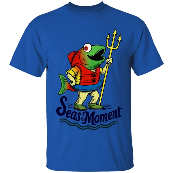 Seas The Moment Humpy Salmon Mariners Holding Trident Shirt - Image 7