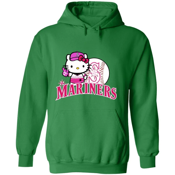 Seattle Mariners Hello Kitty 2025 Baseball Hoodie - Image 2