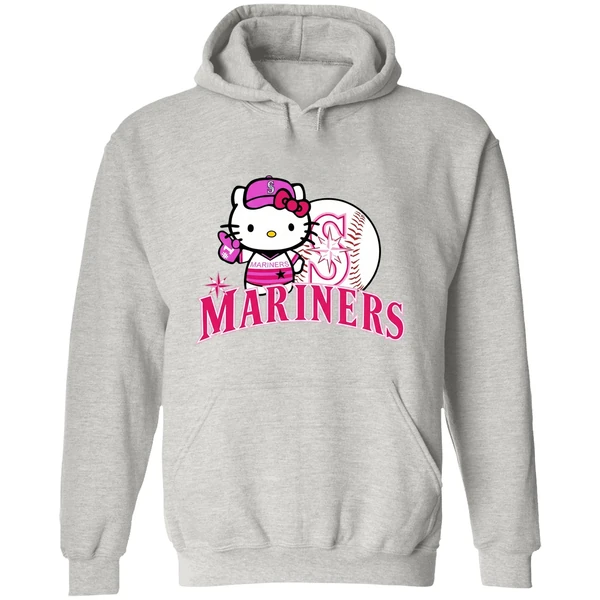 Seattle Mariners Hello Kitty 2025 Baseball Hoodie - Image 9