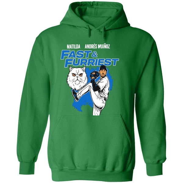 Seattle Mariners Matilda Andres Munoz Fast And Furriest Hoodie - Image 2