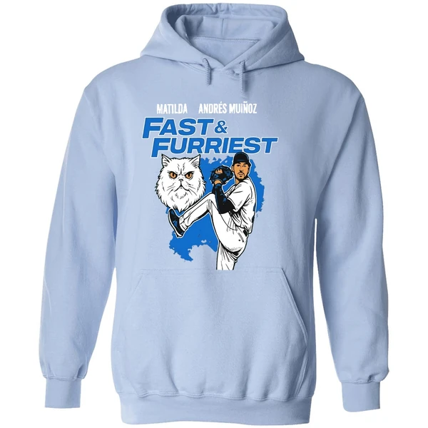 Seattle Mariners Matilda Andres Munoz Fast And Furriest Hoodie - Image 4