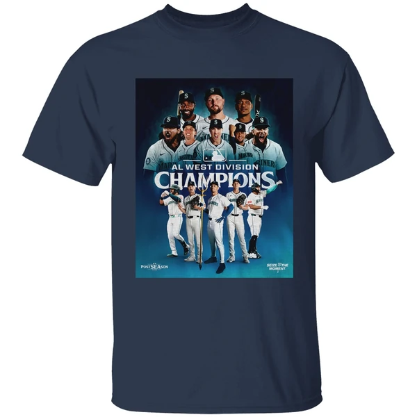 Seattle Mariners Mlb Legend Al West Division Champions Postseason 2025 Shirt - Image 4