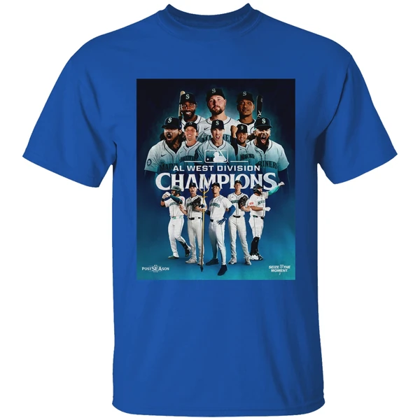 Seattle Mariners Mlb Legend Al West Division Champions Postseason 2025 Shirt - Image 7