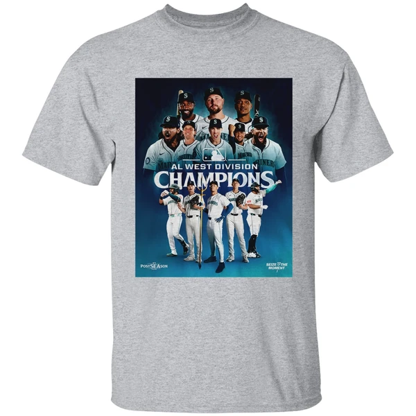 Seattle Mariners Mlb Legend Al West Division Champions Postseason 2025 Shirt - Image 8