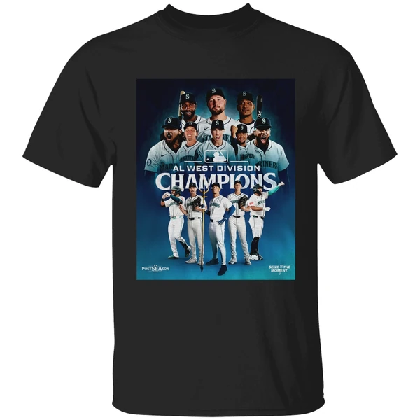 Seattle Mariners Mlb Legend Al West Division Champions Postseason 2025 Shirt - Image 9