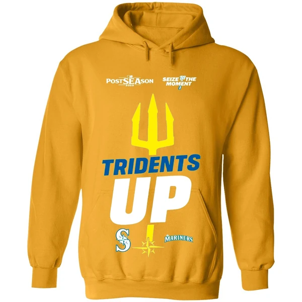 Seattle Mariners October Postseason Tridents Up Seize The Moment 2025 Hoodie