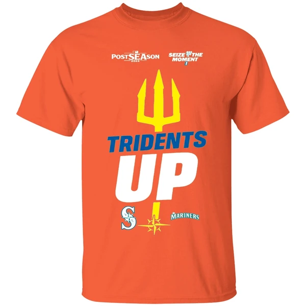 Seattle Mariners October Postseason Tridents Up Seize The Moment 2025 Shirt - Image 5