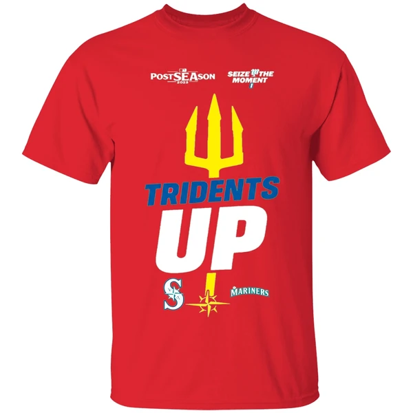 Seattle Mariners October Postseason Tridents Up Seize The Moment 2025 Shirt - Image 6