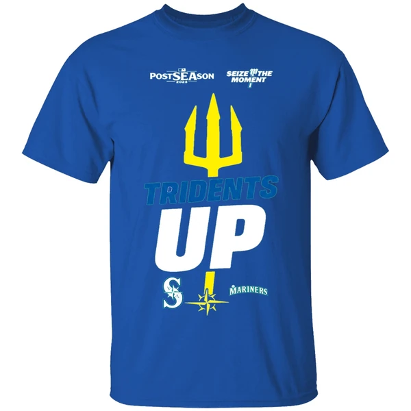 Seattle Mariners October Postseason Tridents Up Seize The Moment 2025 Shirt - Image 7
