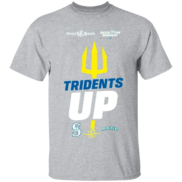 Seattle Mariners October Postseason Tridents Up Seize The Moment 2025 Shirt - Image 8
