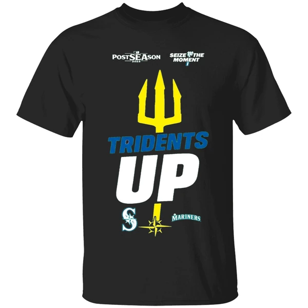 Seattle Mariners October Postseason Tridents Up Seize The Moment 2025 Shirt - Image 9