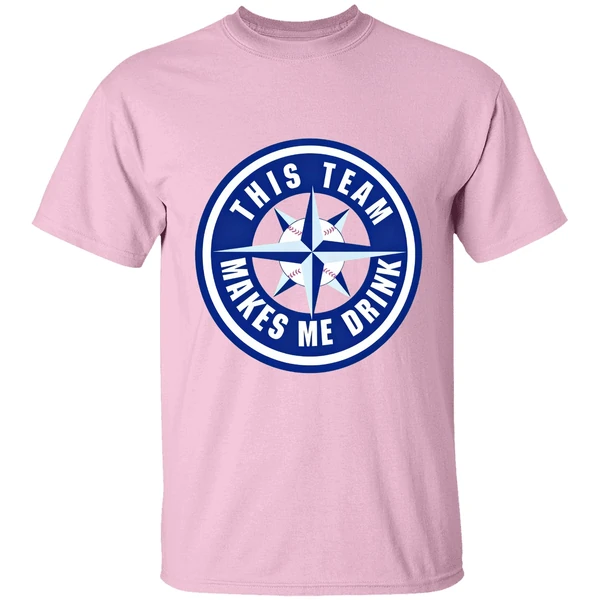 Seattle Mariners This Team Makes Me Drink Mlb Shirt - Image 2