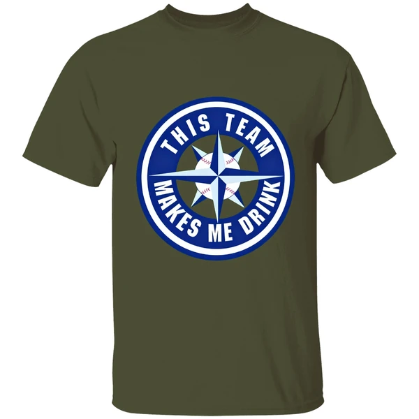 Seattle Mariners This Team Makes Me Drink Mlb Shirt - Image 3
