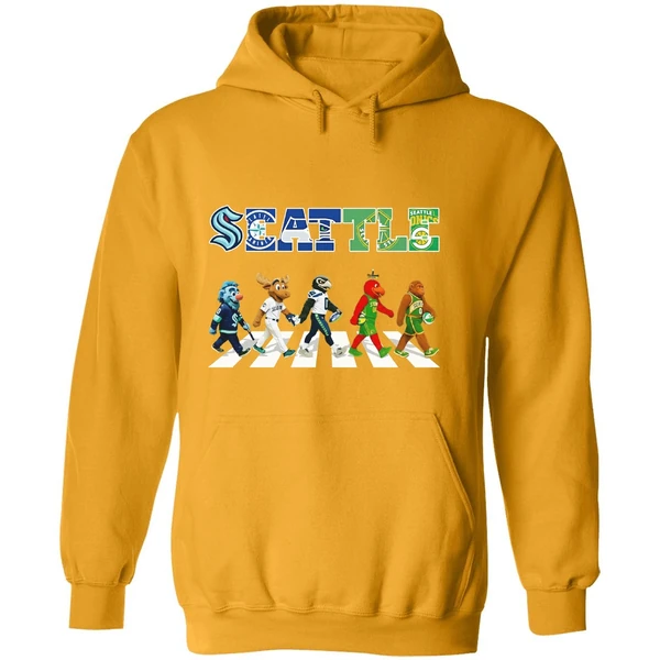 Seattle Mascot Sports Team Abbey Road Hoodie