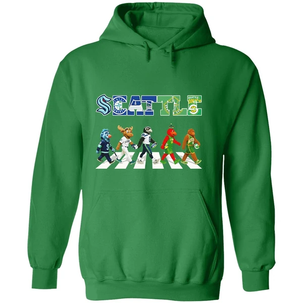Seattle Mascot Sports Team Abbey Road Hoodie - Image 2