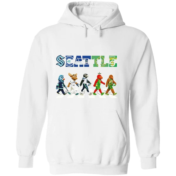 Seattle Mascot Sports Team Abbey Road Hoodie - Image 8