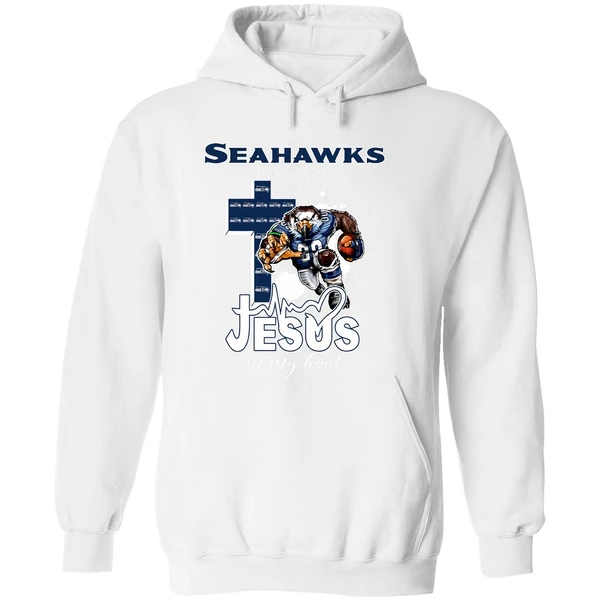 Seattle Seahawks In My Veins Jesus In My Heart Keep The Faith 2025 Hoodie - Image 8