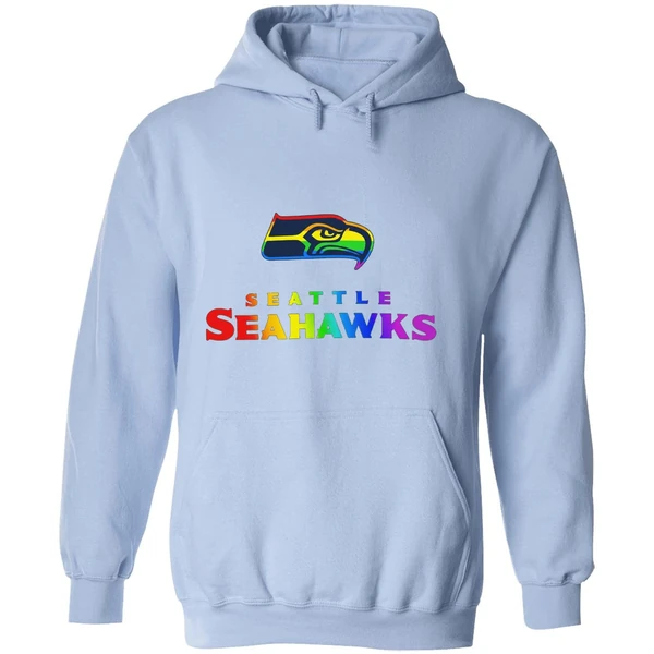 Seattle Seahawks Lgbt Pride Rainbow Hoodie - Image 4