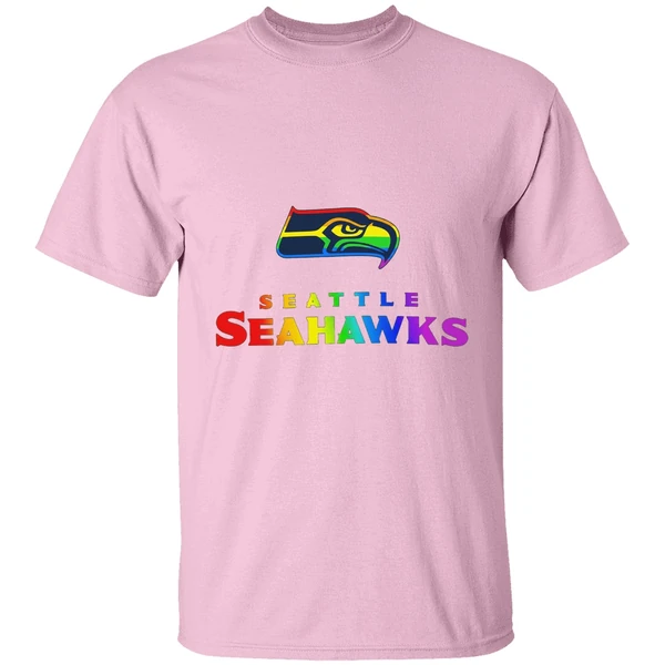 Seattle Seahawks Lgbt Pride Rainbow Shirt - Image 3