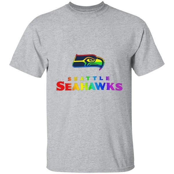Seattle Seahawks Lgbt Pride Rainbow Shirt - Image 9