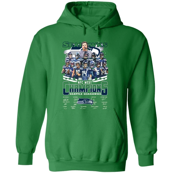 Seattle Seahawks Nfc West Champions 2025 Signature Hoodie - Image 2
