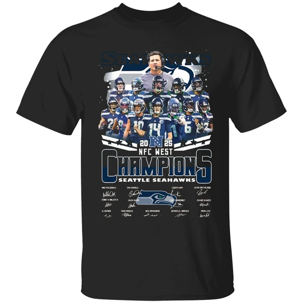 Seattle Seahawks Nfc West Champions 2025 Signature Shirt