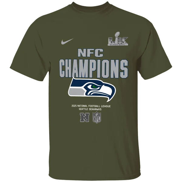 Seattle Seahawks Nike 2025 Nfc Champions Roster Shirt - Image 9