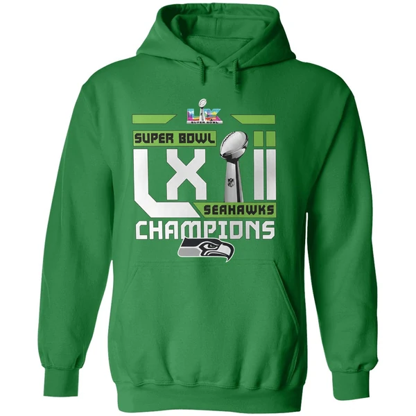 Seattle Seahawks Super Bowl 2026 Nfl Champs Football Hoodie - Image 2