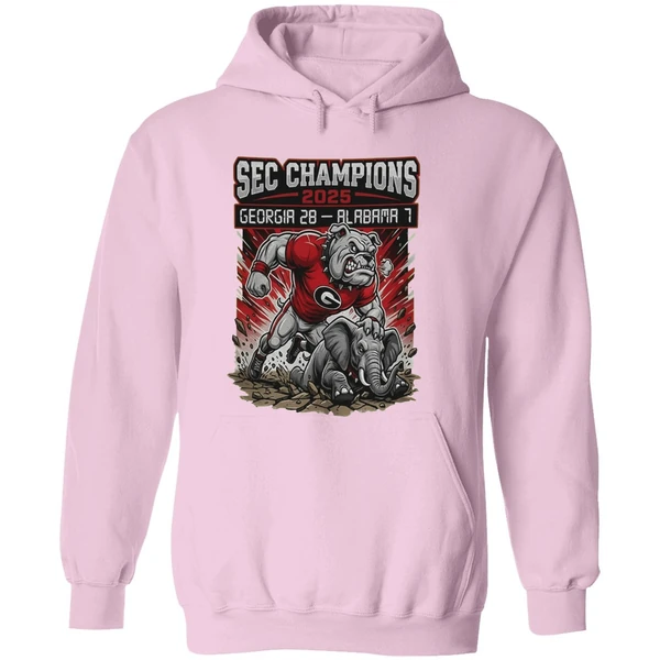 Sec Champions Georgia Bulldogs Victory Mascot 2025 Georgia 28 1 Alabama Hoodie - Image 5