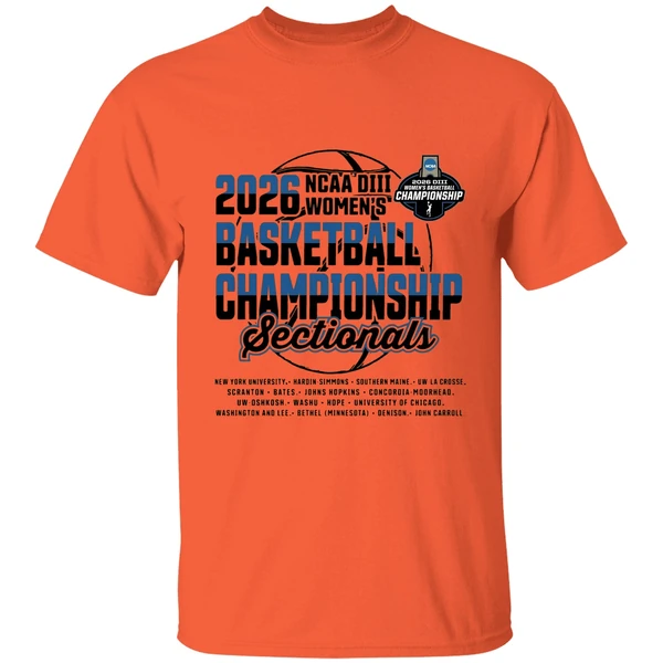 sectionals 2026 ncaa diii womens basketball championship shirt orange