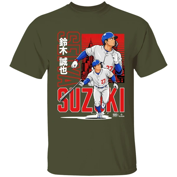 seiya suzuki chicago c anime shirt militarygreen